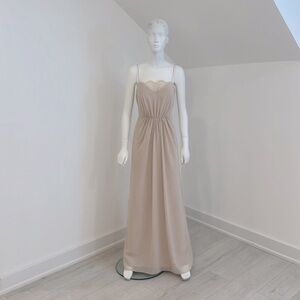NWT SAMPLE SALE Jenny Yoo 508 Palomino (tan) size 10 Nu-Georgette. Pristine.